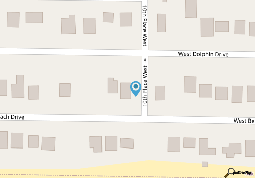 Wonderful 5-bedroom house with heat and AC in Oak Island map location