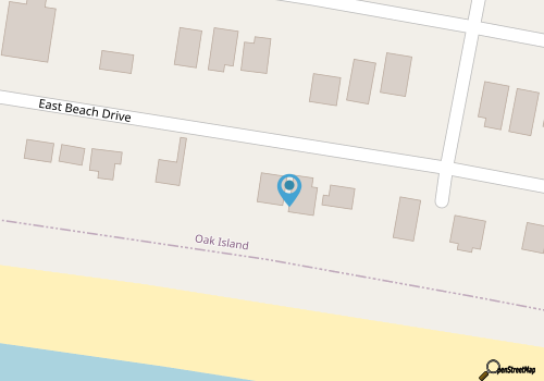 Luxury oceanfront cottage, fire pit, bocce, horseshoes and yard games map location