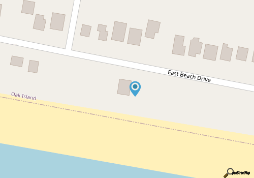 Oceanfront, pet friendly, fenced yard map location