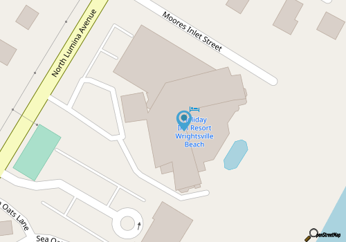 Holiday Inn Resort Wrightsville Beach map location
