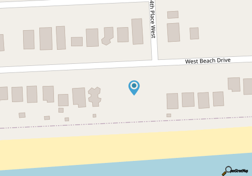 Stunning ocean front home with private hot tub and direct beach access map location