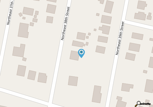 NE 38th Street Dog Friendly - Star Spangled Manor map location