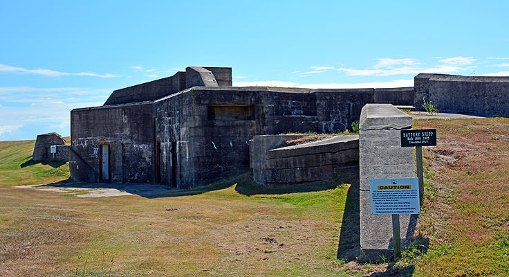 The remains of Fort Caswell