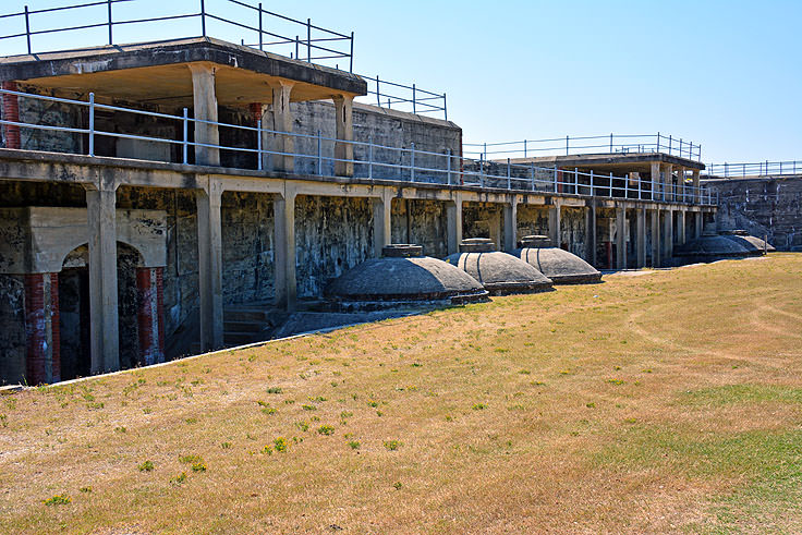 The remains of Fort Caswell