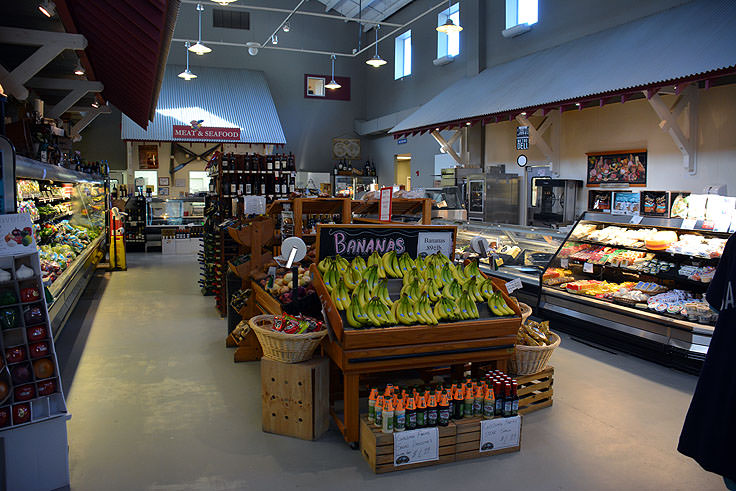 Maritime Market is a high-end grocery store on Bald Head Island