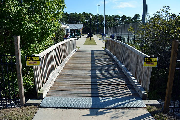 Ramp access to the playground at Ocean Isle Beach Park