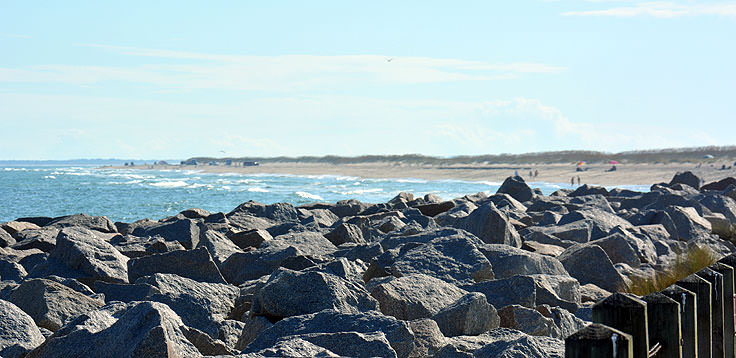 Rocks protect Fort Fisher