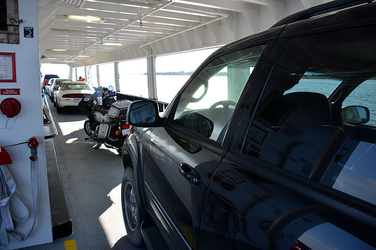 Cars on the Fort Fisher ferry