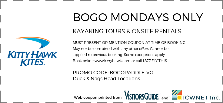 BOGO MONDAYS ONLY KAYAKING TOURS & ONSITE RENTALS