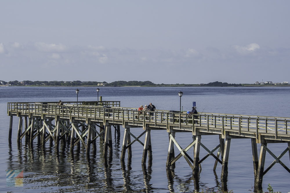 A small pier in Southport on the Cape Fear River