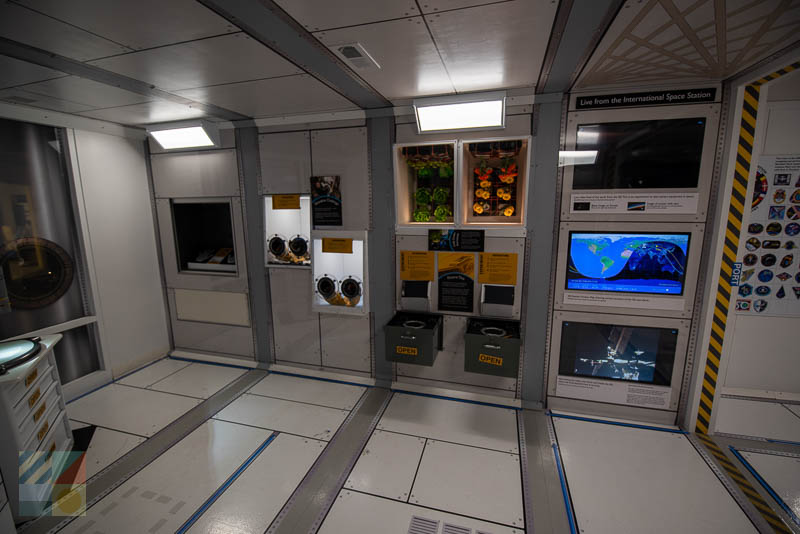 A space station exhibit at the Cape Fear Museum