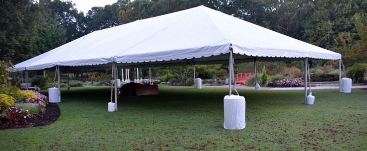 Event tent at New Hanover County Arboretum in Wilmington, NC