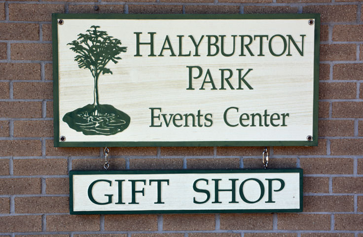 Halyburton Park sign in Wilmington, NC