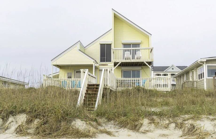 Oceanfront home... Vacation rental home in Oak Island, NC settings
