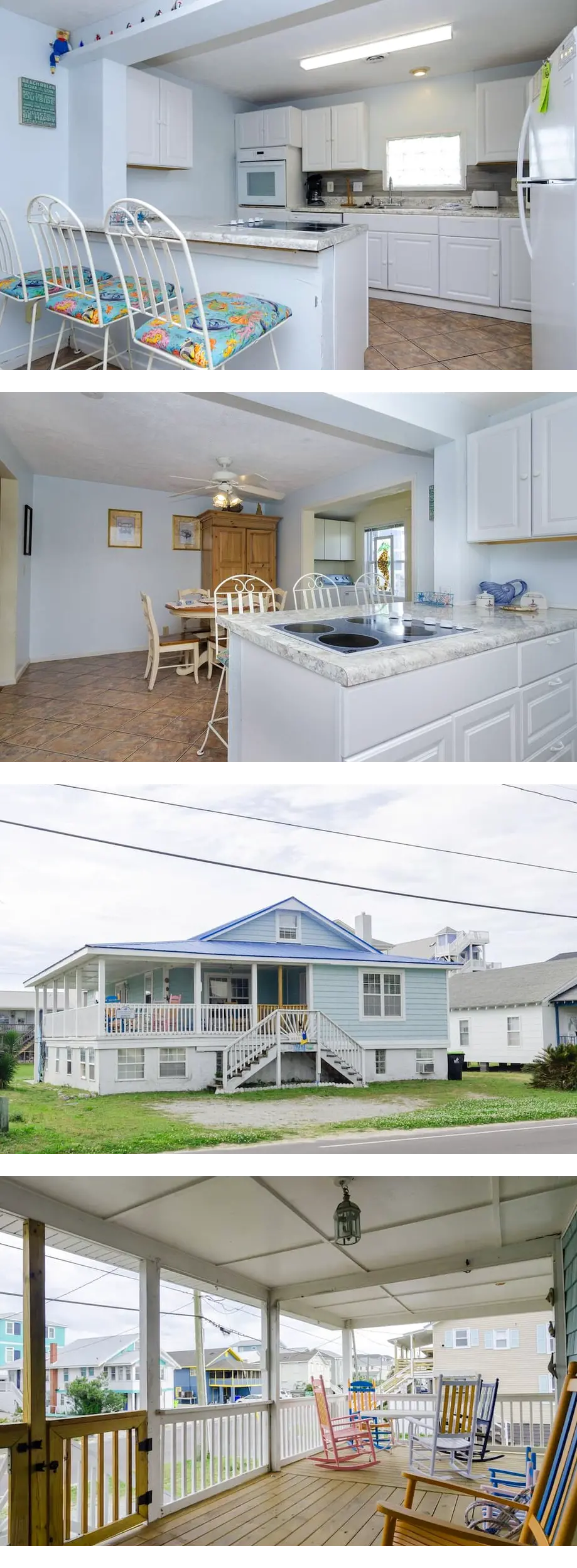 Charming cottage, rocking chair front po...
