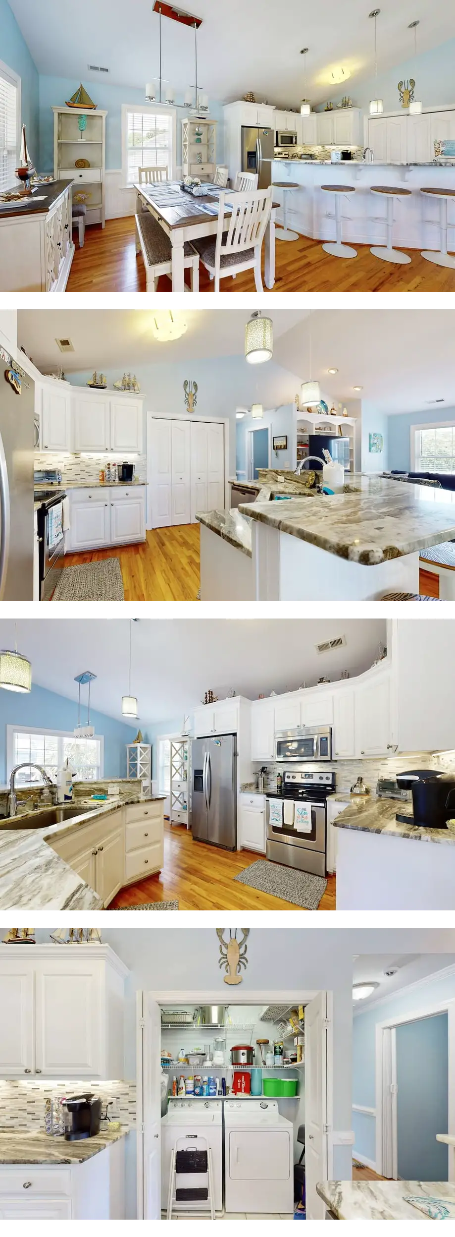 Coastal home beach with porches, hammock...